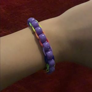 A rainbow bracelet.